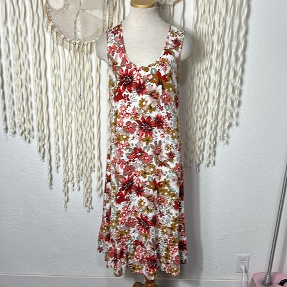 Soft Surroundings Dresses & Skirts - Soft Surroundings Sleeveless Floral Crochet Back Dress Size S/P